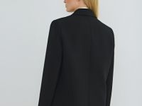 Двубортный жакет, Черный