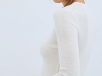 Вязаный джемпер с шерстью, Бежевый