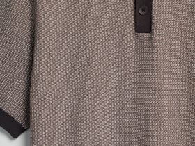 Поло из текстурной ткани, Желтый