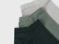 Короткие носки, 3 пары, Зеленый