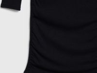 Платье в рубчик с завязками для девочек, Черный