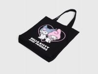 Сумка-шоппер с принтом для девочек, Черный