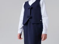 Комплект трикотажный для девочек: жилет, юбка