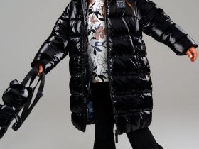 Пальто текстильное с полиуретановым покрытием для девочек