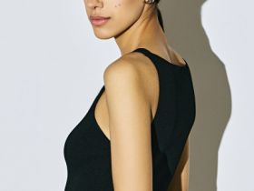 Майка в рубчик, Черный