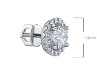 Пусеты из белого золота э4012пс10220106_white