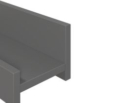 Полка Лиа 80x12 Графитовый
