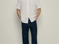 Рубашка изо льна с коротким рукавом