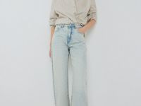 Базовая рубашка в полоску, Зеленый