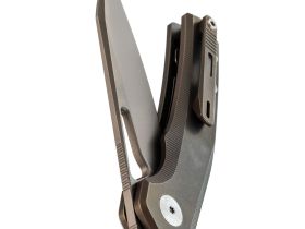 Складной нож Dr.Tech D4281BR, сталь M390, рукоять TC4, бронзовый