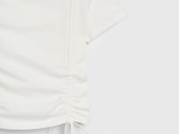 Футболка с драпировкой и завязками для девочек, Белый