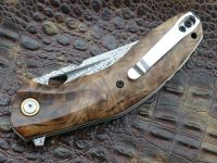 Складной нож Steelclaw Айва, сталь VG10/Damascus, рукоять дерево