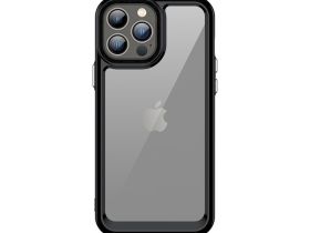 Чехол-накладка Comma Joy Elegant Anti-shock Case для iPhone 14 Pro пластик/силикон (прозрачно-черный)