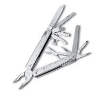 Мультитул Victorinox SwissTool Plus, сталь X50CrMoV15, рукоять нержавеющая сталь, в чехле