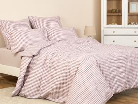 Постельное белье полукомплект Vichy, коричневое