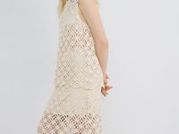 Ажурная юбка макси, Бежевый
