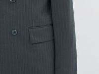 Двубортный пиджак в полоску O'STIN x Яндекс Книги, Серый