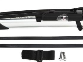 Компактный насос GIYO GM-61 с манометром, шлангом и ножным упором (серебристый)