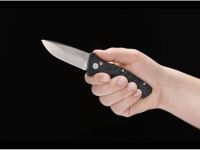 Полуавтоматический нож Boker Plus Strike Spearpoint, сталь AUS-8, тактический выкидной нож, рукоять анодированный алюминий