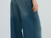 Джинсы со средней посадкой, Синий