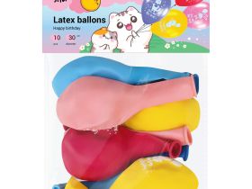 Воздушные шары MESHU "Happy birthday" 10 шт., М12/30 см, пастель, ассорти