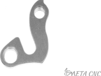 Держатель заднего переключателя &quot;петух&quot; Meta №3 фрезерованный (серебристый)