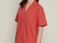 Блузка из хлопка с коротким рукавом