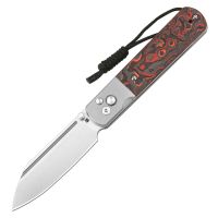 Складной нож Artisan Cutlery Holm, сталь S90V, рукоять сталь/карбон, красно-черный