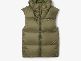 Мужской влагоотталкивающий жилет Lacoste с капюшоном