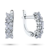 Серьги из белого золота с бриллиантами э0901сг05180600