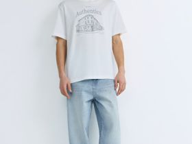 Футболка из хлопка с принтом, Белый