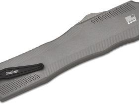 Фронтальный автоматический нож Kershaw Livewire Tanto, сталь MagnaCut, рукоять алюминий, серый