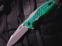 Складной нож Zero Tolerance 0393GLCF, сталь CPM-20CV, рукоять титан/карбон