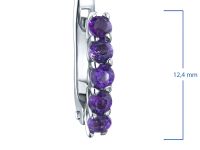 Серьги из серебра с аметистами э0607сг05103500