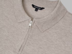 Джемпер-поло полуприлегающего кроя с шерстью