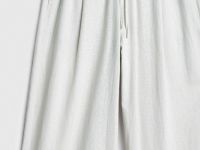 Широкие льняные брюки, Бежевый