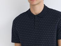 Поло с принтом, Синий