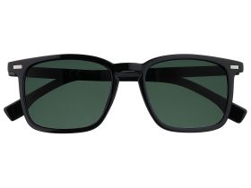 Очки солнцезащитные ZIPPO, унисекс, черные, оправа из поликарбоната, зеленые линзы