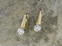 Серьги из желтого золота с бриллиантами э0301сг07194010