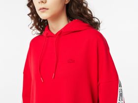 Хлопковое платье Lacoste свободного кроя