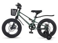 Детский велосипед Maxiscoo Shark Pro 16, год 2026, цвет Зеленый