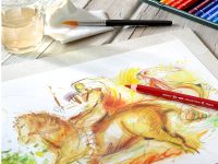 Набор карандашей акварельных Faber-castell "Albrecht Durer" 24 цв, размер XL, проф-ные в металле