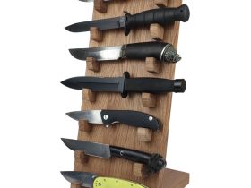Подставка для коллекции из 7-ми ножей Woodinhome HKS0207ON, дуб, коричневый
