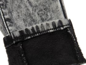 Джинсы, утепленные флисом, для девочки