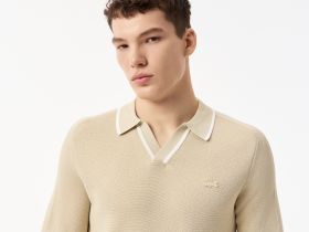 Мужское вязаное поло Lacoste из вискозы
