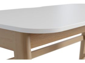 Письменный стол Бревор-1 120x60 Белый/Дуб Барбера