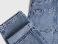 Объёмные джинсы Baggy для девочек, Голубой