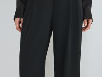 Широкие брюки с эластичным поясом, Черный