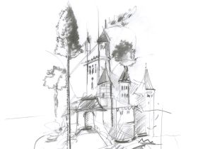 Карандаш чернографитный Faber-Castell "CASTELL-9000" H
