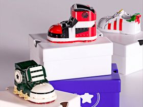 JK8202 Конструктор Красно-белая кроссовка